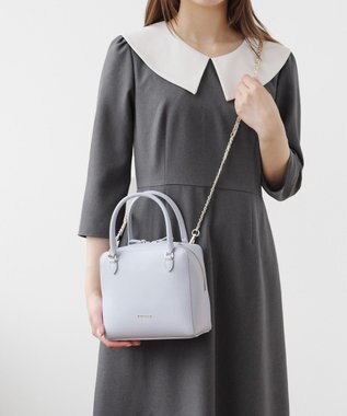 TOCCA ECLAT CARRE LEATHERBAG レザーバッグ ブルー系