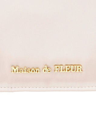 Maison de FLEUR 撥水加工フリルスクエアトートバッグ Grayish Pink