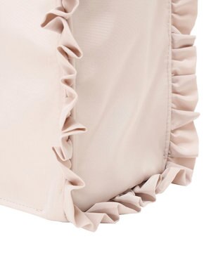 Maison de FLEUR 撥水加工フリルスクエアトートバッグ Grayish Pink