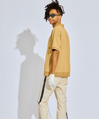 PW CIRCULUS 【GOLF OUT掲載アイテム】【MEN】ワッフルポロ ゴルフ ベージュ系