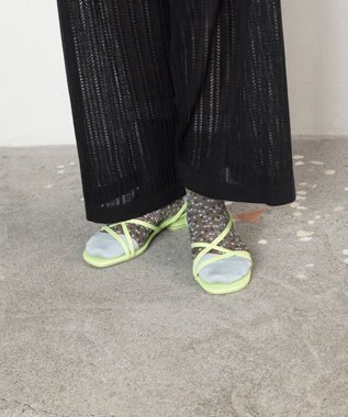 TRICOTE ピクセルドットソックス 31L.BLUE