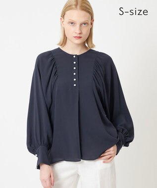 BEIGE， 【S-size】IRIS / ブラウス Navy