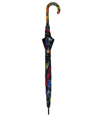 +RING メンズ向け プラスリング 長傘 65cm CHK T1405 マルチカラー