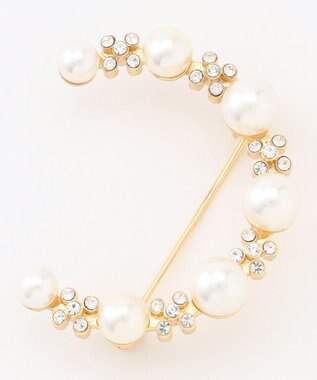 ANY SIS クレセントセット ブローチ ゴールド