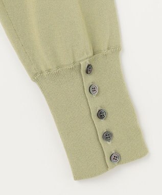 組曲 L 【6色展開・UVケア】クルーネックモダンカーディガン ピスタチオ系