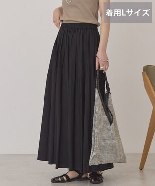 AMERICAN HOLIC 【選べる丈】シアープリーツスカート Black