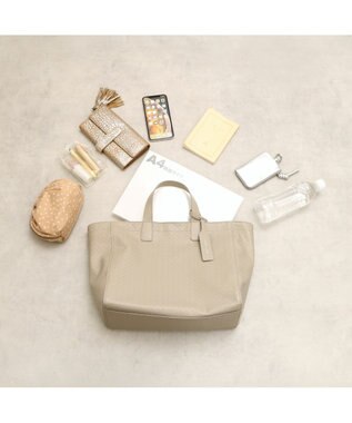 UNBILLION カシュカシュ cachecache / メッシュエンボスA4ショッパートート ベージュ