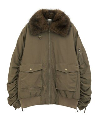 Green Parks ・ｓｗｉｎｇ　ｂｙ　ティペット付ミリタリーブルゾン Khaki