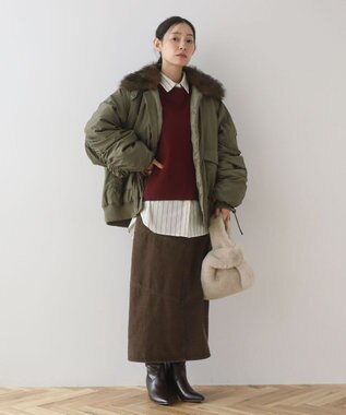 Green Parks ・ｓｗｉｎｇ　ｂｙ　ティペット付ミリタリーブルゾン Khaki