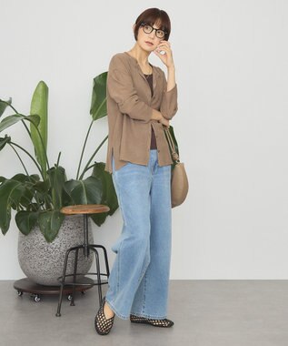 AMERICAN HOLIC 楊柳シアーブラウス Mocha