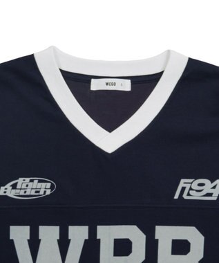 WEGO グラフィックフットボールT（SS） ネイビー