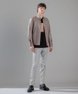 JOSEPH HOMME ライトラムナッパ レザー   シングルライダース ベージュ系