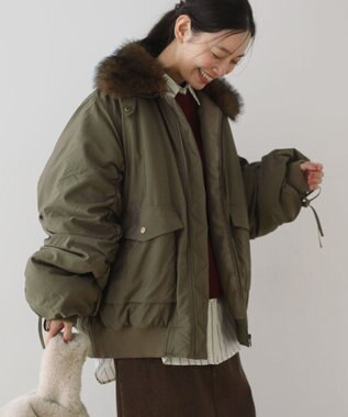 Green Parks ・ｓｗｉｎｇ　ｂｙ　ティペット付ミリタリーブルゾン Khaki