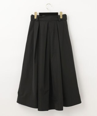 GRACE CONTINENTAL ブラックタフタオーバースカート ブラック