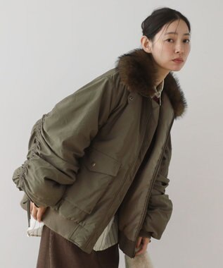 Green Parks ・ｓｗｉｎｇ　ｂｙ　ティペット付ミリタリーブルゾン Khaki