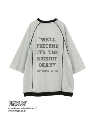 CRAFT STANDARD BOUTIQUE 【ユニセックス】PEANUTS/スヌーピー 切り替えTシャツ Light Gray