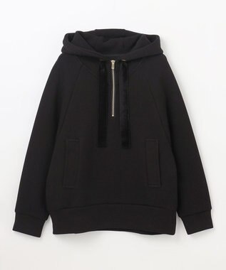 GRACE CONTINENTAL ハーフジップフードトップ ブラック