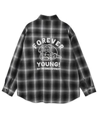 WEGO 【ユニセックス着用ITEM】グラフィックオンブレチェックシャツ（LS） 柄1