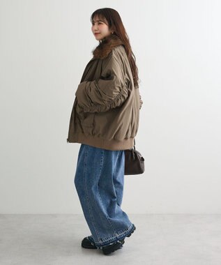 Green Parks ・ｓｗｉｎｇ　ｂｙ　ティペット付ミリタリーブルゾン Brown