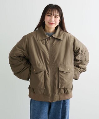 Green Parks ・ｓｗｉｎｇ　ｂｙ　ティペット付ミリタリーブルゾン Brown