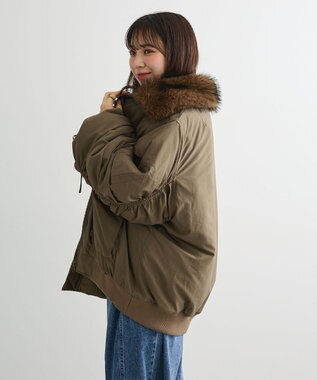 Green Parks ・ｓｗｉｎｇ　ｂｙ　ティペット付ミリタリーブルゾン Brown