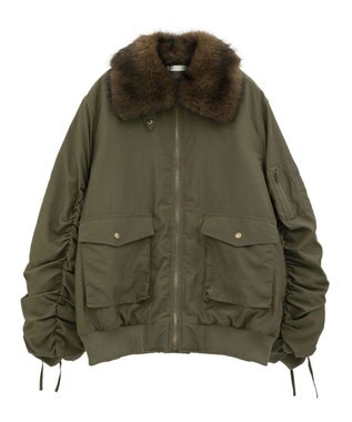 Green Parks ・ｓｗｉｎｇ　ｂｙ　ティペット付ミリタリーブルゾン Khaki