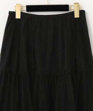 GRACE CONTINENTAL ブラックタフタオーバースカート ブラック