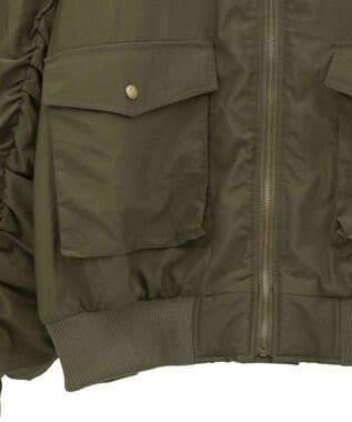 Green Parks ・ｓｗｉｎｇ　ｂｙ　ティペット付ミリタリーブルゾン Khaki
