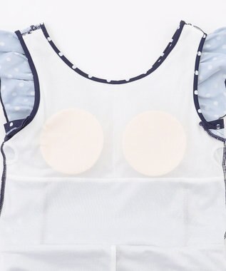 組曲 KIDS 【SS-Lサイズ】 フリルスカートスイムウェア(ワンピース) ネイビー