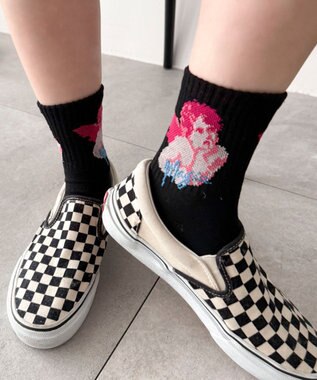 WEGO デザインパイルクルーソックス（14㎝）