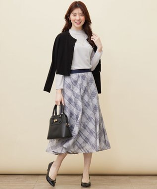 ANY SIS 【洗える】レースネックショートレングス カーディガン ブラック