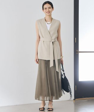 自由区 【カタログ掲載】リラックスバスケットノーカラー ジレ フラックス