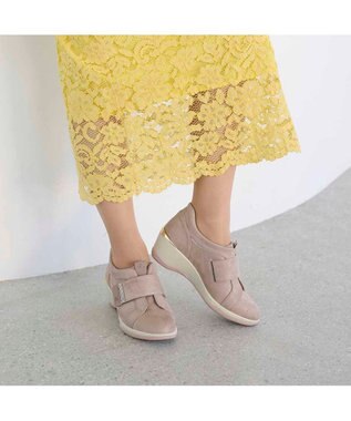 Riz raffinee <Riz raffinee>ヒールアップベルトスニーカー ベージュメタリック