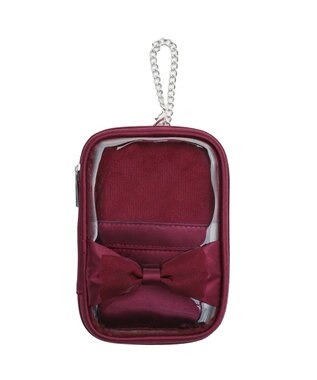 WEGO 【痛バ＆推し活グッズ】ダブルリボンサテンアクスタポーチ ワイン