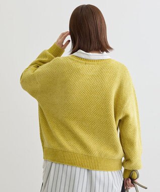 Green Parks ベロアモールモックネックニットプルオーバー Yellow