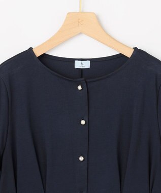 組曲 S 【美人LABコラボ】ビューティーファンクションジャージー パールコルセットトップス ネイビー系