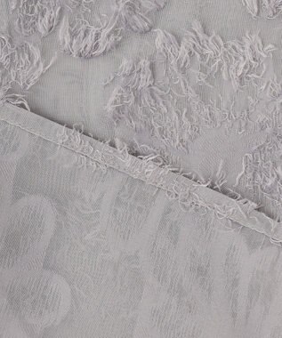 Feroux 【洗える】ジャカードフリルブラウス スカイブルー系