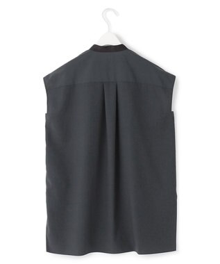 ICB L 【WEB＆一部店舗限定】 AiryTypewriter ノースリーブブラウス ネイビー×ブラック系