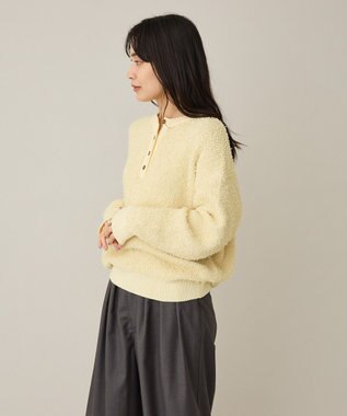 CRAFT STANDARD BOUTIQUE ネップヘンリーネックニットプルオーバー Light Yellow
