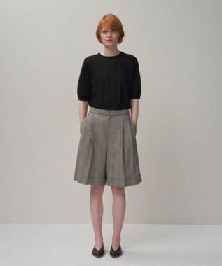 ATON HIGH TWIST COTTON | クルーネックセーター BLACK