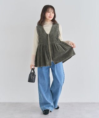 Green Parks ・ＥＬＥＮＣＡＲＥ　ＤＵＥ　ケミカルコーデュロイベスト Green