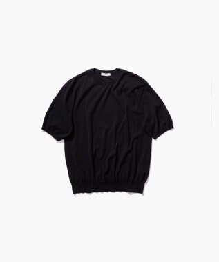 ATON HIGH TWIST COTTON | クルーネックセーター BLACK