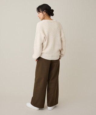 CRAFT STANDARD BOUTIQUE ネップヘンリーネックニットプルオーバー Ivory