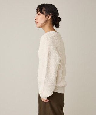 CRAFT STANDARD BOUTIQUE ネップヘンリーネックニットプルオーバー Ivory