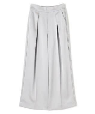 uncrave シャイニーダブルサテン ワイドパンツ シルバーグレー