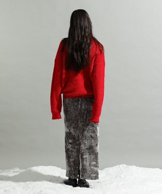 CRAFT STANDARD BOUTIQUE ネップヘンリーネックニットプルオーバー Red