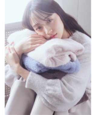 earth music&ecology ミニシャギープルオーバー Ivory