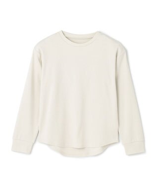 UNFILO 【110-150cm】選べるアソート ロゴロンT(UNISEX) [刺繍ロゴ]グレージュ