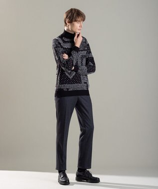 JOSEPH HOMME コラージュジャガード　タートルネック ブラック系5