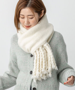 23区 【見上愛さん着用】ブラッシュドエアーウール ニット マフラー